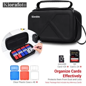 48 PCS EVA PU Memory Card Case Holder for 24 SD SDHC SDXC and 24 TF MicroSD Card - Picture 1 of 25
