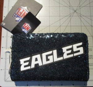 PHILADELPHIA EAGLES nfl football sequin zip around WALLET Loungefly B - Picture 1 of 4