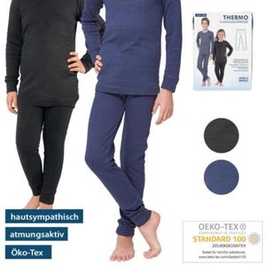 Kinder Thermo Unterwäsche Set Funktionswäsche in Ringeloptik Unterhemd+Unterhose - Bild 1 von 2