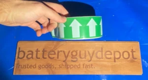 Green Arrow ROHRBAND Warnband Sicherheitsband Beschilderung für Industrie Luft Wasser Kanal - Bild 1 von 3