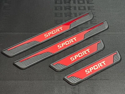 Para Accesorios Subaru Alféizar de Puerta Automático Cubierta Placa Panel Protector de Paso Rojo Foto 1 de 4