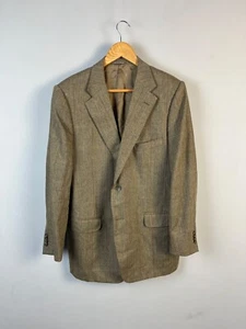 Corneliani Luxury Wool & Cashmere Men Beige Blazer Jacket Made in Italy Size L - Picture 1 of 11