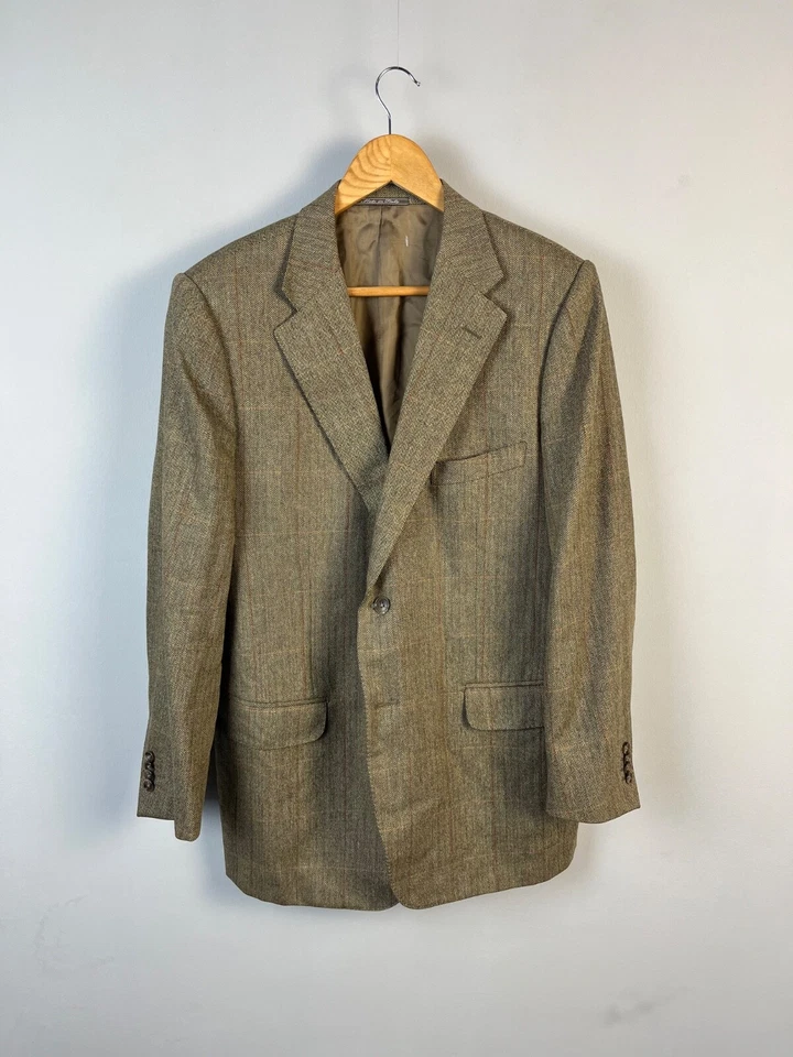 Corneliani Luxury Wool & Cashmere Men Beige Blazer Jacket Made in Italy Size L - Image 1 of 4