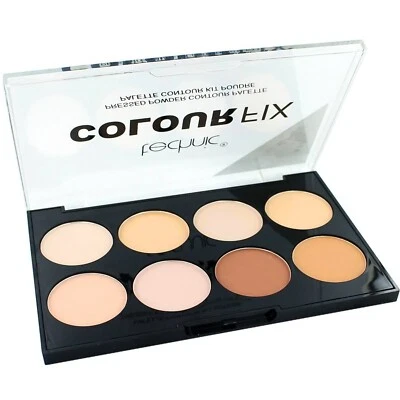 TECHNIC Colour Fix Pressed Powder Make-Up Longwear Contour Palette Vegan *NEW* - Image 1 of 2