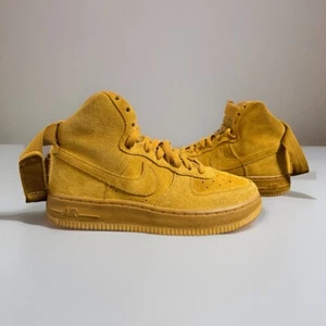 Unisex Sneakers Nike Air force High Wheat suede 807617-701 US Size 5Y W6.5 - Picture 1 of 19