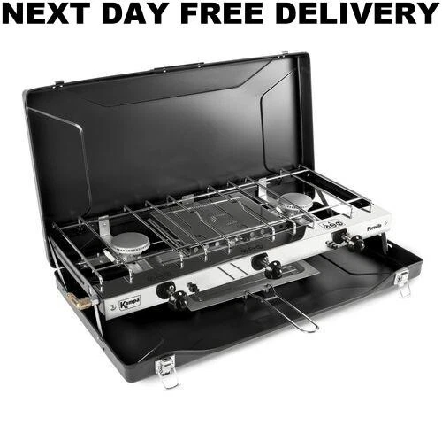 Kampa Fornello Double Gas Hob & Grill Gas Cooker Camping Stove Burner - Image 1 of 1