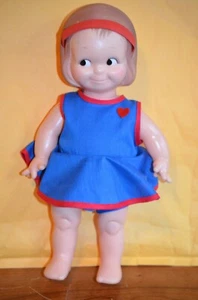 Vintage Cameo Kewpie Doll Side Glance Eyes 11” Tall Vinyl Baby Toy - Picture 1 of 3
