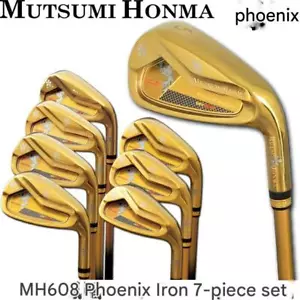 Mutsumi Honma MH608 Houou Gold 7 Irons Set carbon shaft R Flex From Japan F/S - Picture 1 of 10