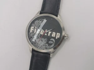 Reloj Firetrap para mujer con correa de cuero negro FT1048B 42mm - Imagen 1 de 7