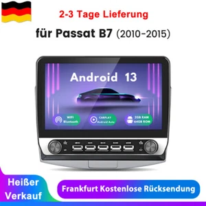 Carplay Autoradio Für VW Passat B7 10-2015 Android 13 GPS Navi WIFI BT SWC 2+64G - Bild 1 von 17