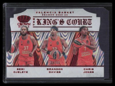 2023-24 Panini Crown Royale EuroLeague Ojeleye/Davies/Jones The King's Court /49 - Image 1 of 2