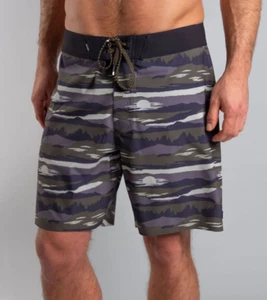 Saltrock - Para Hombre - Rayas Camufladas - Board Shorts - Gris Oscuro - Imagen 1 de 6