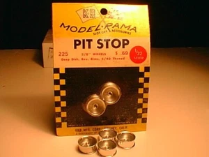 1/32 K&B #225 deep dish reverse slot car set of FOUR rims NEW OLD STOCK LOOSE L* - Picture 1 of 1