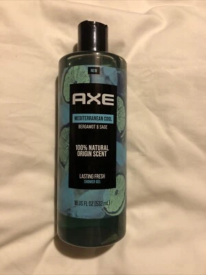 axe body wash/shower gel - Mediterranean Cool - Bergamot & Sage New - Image 1 of 3