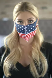 Patriotic American Flag Red White Blue Stars Stripes Fashion Flag Face MASK. - Picture 1 of 4