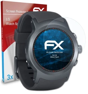 atFoliX 3x Screen Protection Film for LG Watch Sport Screen Protector clear - Picture 1 of 9