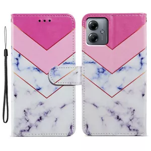 For Motorola Moto G55 G35 Edge E32 Magnetic Leather Flip Stand Card Wallet Case - Picture 1 of 62