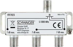 Schwaiger VTF7823 Verteiler 3 fach 5-1000MHz Splitter Antennen Kabelanlagen 7dB - Picture 1 of 2