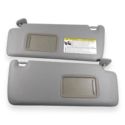 Par de quebra-sol lateral cinza 2001-2007 Toyota Highlander motorista e passageiro - Imagem 1 de 4