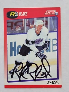 1991-92 Score ROB BLAKE Signed Card #27 HOF - Picture 1 of 2
