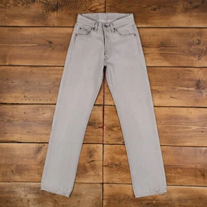 Vintage Levis 501 Jeans 25 x 31 90s Light Wash Straight Grey Red Tab Denim - Bild 1 von 8
