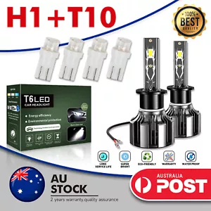 NEW H1+T10 LED Headlight High Low Beam White 6000K For JAGUAR X TYPE (2001-2010) - Picture 1 of 23