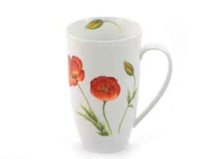 Cha Cult Porzellan Jumbo-Becher "Poppy" mit 0,5l Volumen und Mohnblumen-Motiv - Bild 1 von 1
