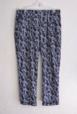 NY Collection Women's Pull On Patterned Pants Size L - Image 1 of 4