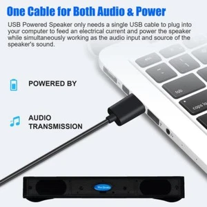Black USB Port Multimedia Mini Speaker For PC Laptop Computer Portable Z1N5 - Afbeelding 1 van 12