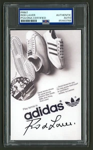 Rod Laver Signed Photo (PSA) Mini Tennis Shoe Advertisement Auto - Picture 1 of 2