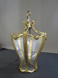 Brass Pendant Light Fixture Art Deco FREE SHIPPING - Picture 1 of 12