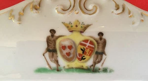Porzellanteller Allianzwappen DU MESNIL GAILLARD & HILLER V BUTYIN 19. Jhdt Adel - Bild 1 von 8