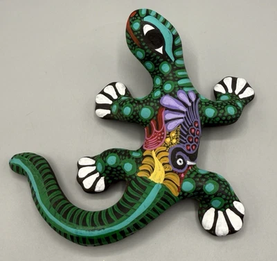 Arte de pared pintado a mano estilo talavera cerámica gecko lagarto cerámica popular de México 5" Foto 1 de 4