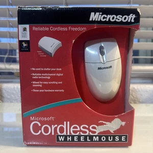 Vintage Microsoft Computer Cordless Wheel Mouse - Picture 1 of 8
