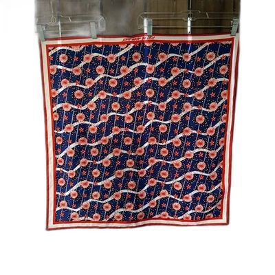 KNOTWRAP BY LUSH Scarf  STARS ATOMIC Blue Orange 27" x27  ' - Image 1 of 4