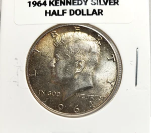1964 Kennedy SILBER Half Dollar 90% Silber in vz Erhaltung! - Bild 1 von 4