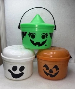 McDonald's Halloween Happy Meal Boo Buckets Set Vintage 1986 - Picture 1 of 5