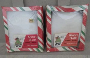 2 Vintage 2oz Packages of White Spunglass Angel Hair Decor Noel Brand -- Sealed - Picture 1 of 4
