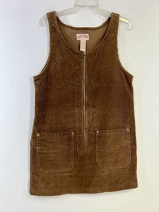 Vestido Jersey De Colección Alaska Azul Pana Cremallera Frontal 100% Algodón Midi Marrón Para Mujer L - Imagen 1 de 8