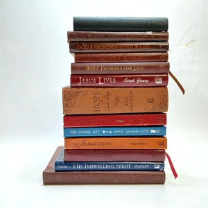 Vintage Christian Devotional Book Lot of 13 Leatherbound Hardcover Set - Picture 1 of 7