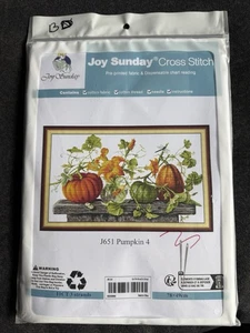 "Kürbis 4" gezähltes Kreuzstich-Set von Joy Sunday farbcodierte Tabelle BD - Bild 1 von 1