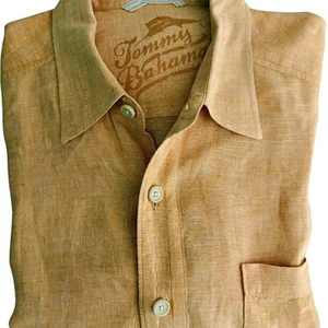 Tommy Bahama Relax Hemd Mandarine Orange 100% Leinen L/S Button Down MED - Bild 1 von 9