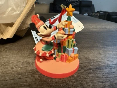 Disney Parks Minnie Mouse Elf Ornament Tree Presents Sketchbook NEW - Image 1 of 4