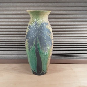 Künstler Don Williams Raku Keramik Palmen groß 14 Zoll signiert DMW 2011 - Bild 1 von 7