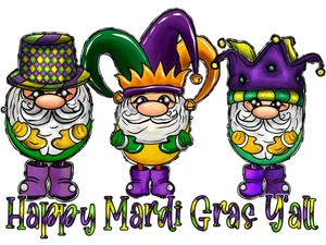 Mardi Gras #4 - Sublimation  Iron On Transfer - T shirt 8x10 Far Tuesday - Picture 1 of 1