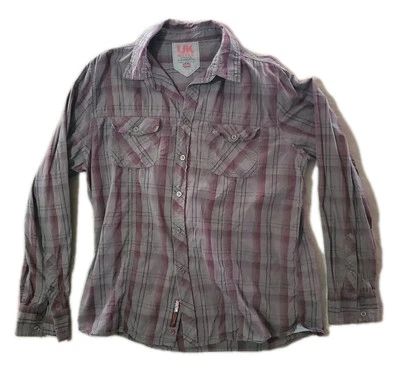 UK Style French Connection Button Shirt Men L Large 100% Cotton Striped Long Sle - Image 1 of 4