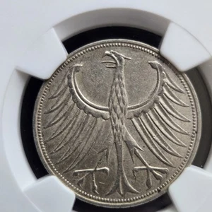 1968 F Germany 5 Mark NGC AU58 - Picture 1 of 4