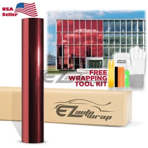 Red Chrome Window Tint One Way Mirror Film UV Heat Reflective Home Office DIY - Bild 1 von 11