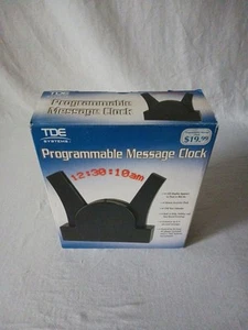 BRAND NEW - TDE Systems Programmable Red LED Message Clock - Floating Message - Picture 1 of 10