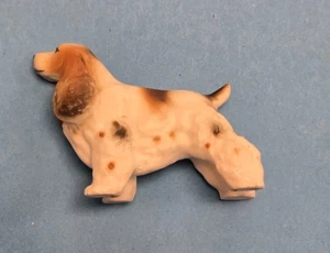 Estatuilla de perro Setter irlandés rojo blanco miniatura Bone China de colección - Imagen 1 de 6